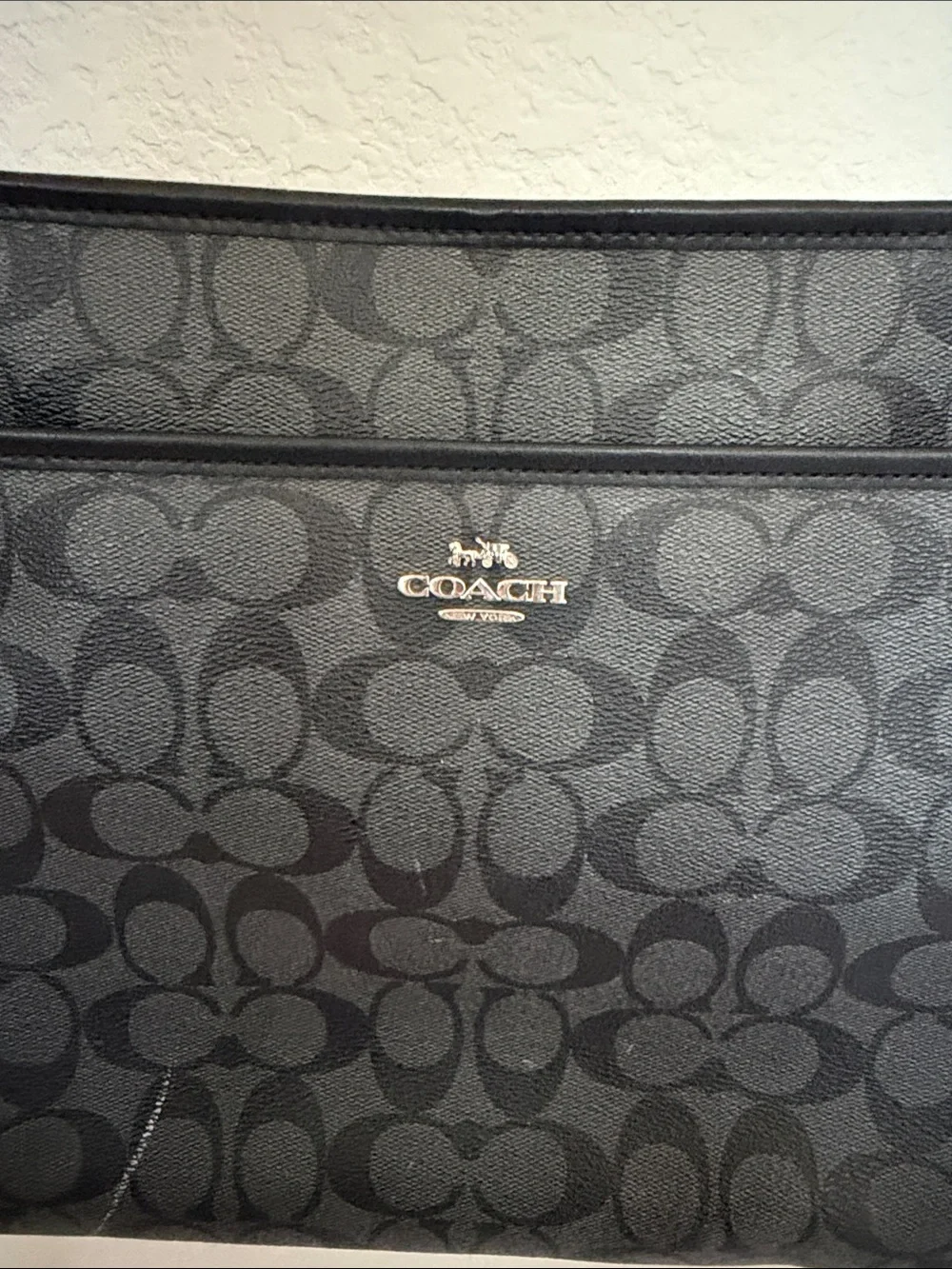 Coach Black Signature Jacquard Crossbody